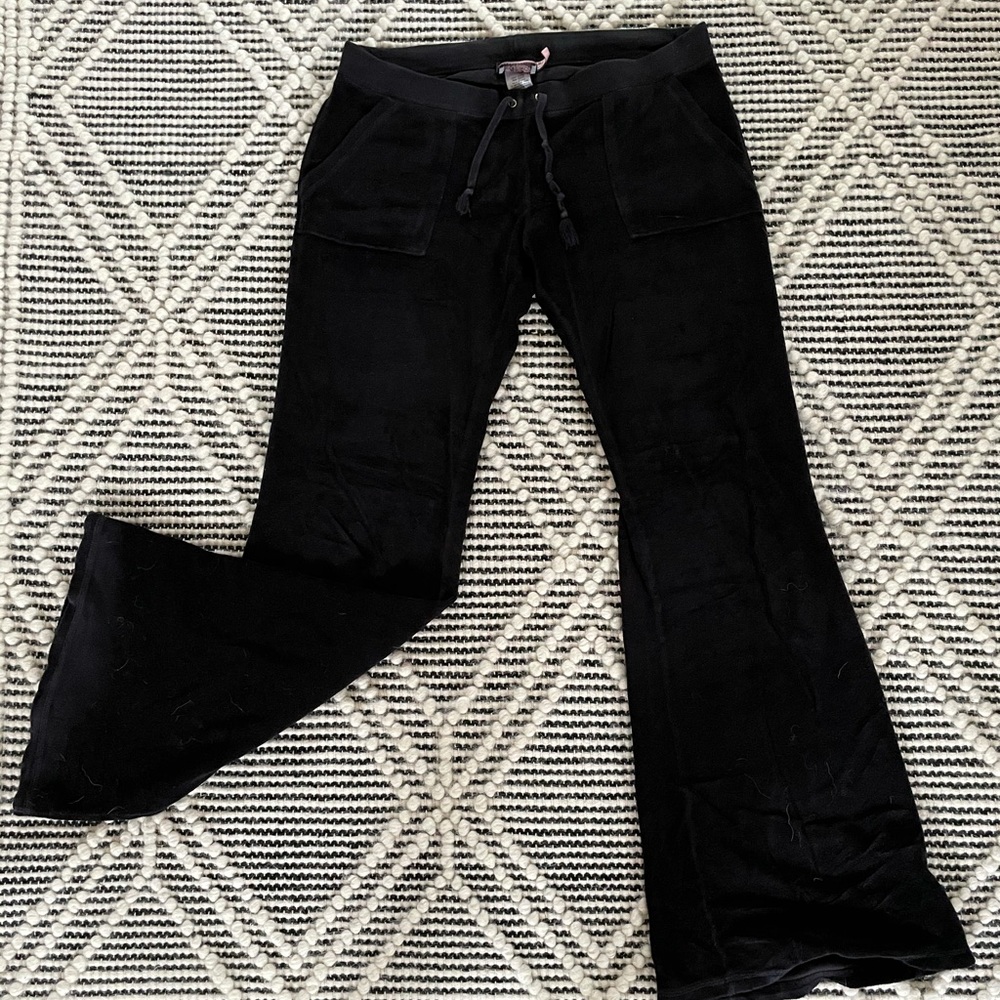 Juicy couture, black, terry cloth sweatpants